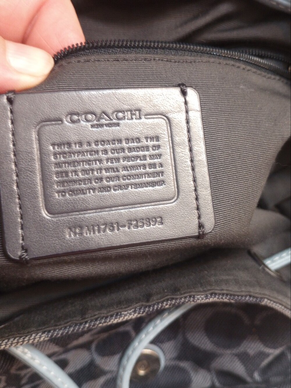 Coach Denim And Leather Blue Women's Backpack F25892 - Picture 6 of 10
